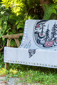 Chloe Angus Design Spirit Blanket with Great Bear Rainforest print by KC Hall