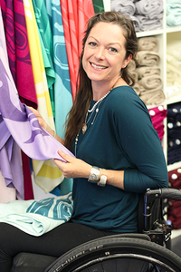 Chloe Angus in her design studio