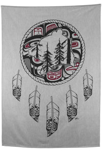 Chloe Angus Design Spirit Blanket with Great Bear Rainforest print by KC Hall