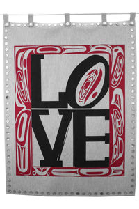 Chloe Angus Design Spirit Blanket with Love print by Corrine Hunt