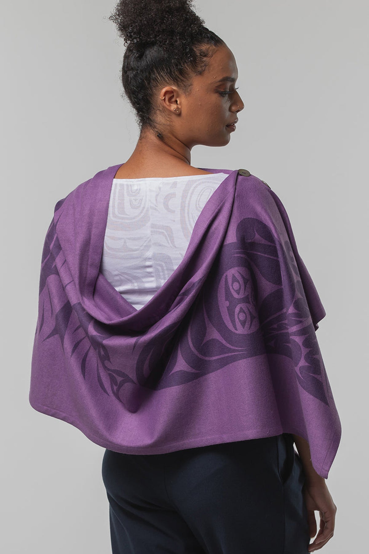 Chloe Angus Design Spirit Wrap with Eternal Connection print by Gerry Sheena