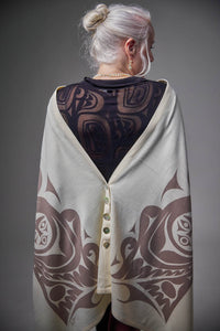 Chloe Angus Design Spirit Wrap with Eternal Connection print by Gerry Sheena