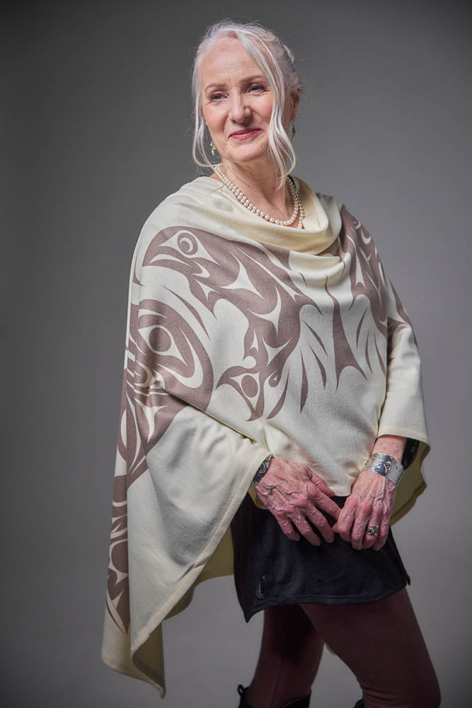 Chloe Angus Design Spirit Wrap with Eternal Connection print by Gerry Sheena