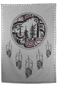 Chloe Angus Design Spirit Blanket with Great Bear Rainforest print by KC Hall