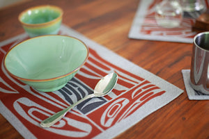 Chloe Angus Design Placemat with Dynamic Raven print by Corrine Hunt