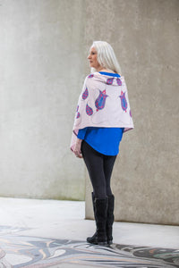 Chloe Angus Design Spirit Wrap with Flower print by Jay Bell Redbird