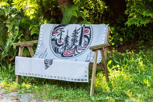 Chloe Angus Design Spirit Blanket with Great Bear Rainforest print by KC Hall