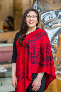 Chloe Angus Design Spirit Wrap with Great Bear Rainforest print by KC Hall