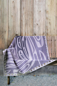 Chloe Angus Design Blanket with Dynamic Raven print by Corrine Hunt