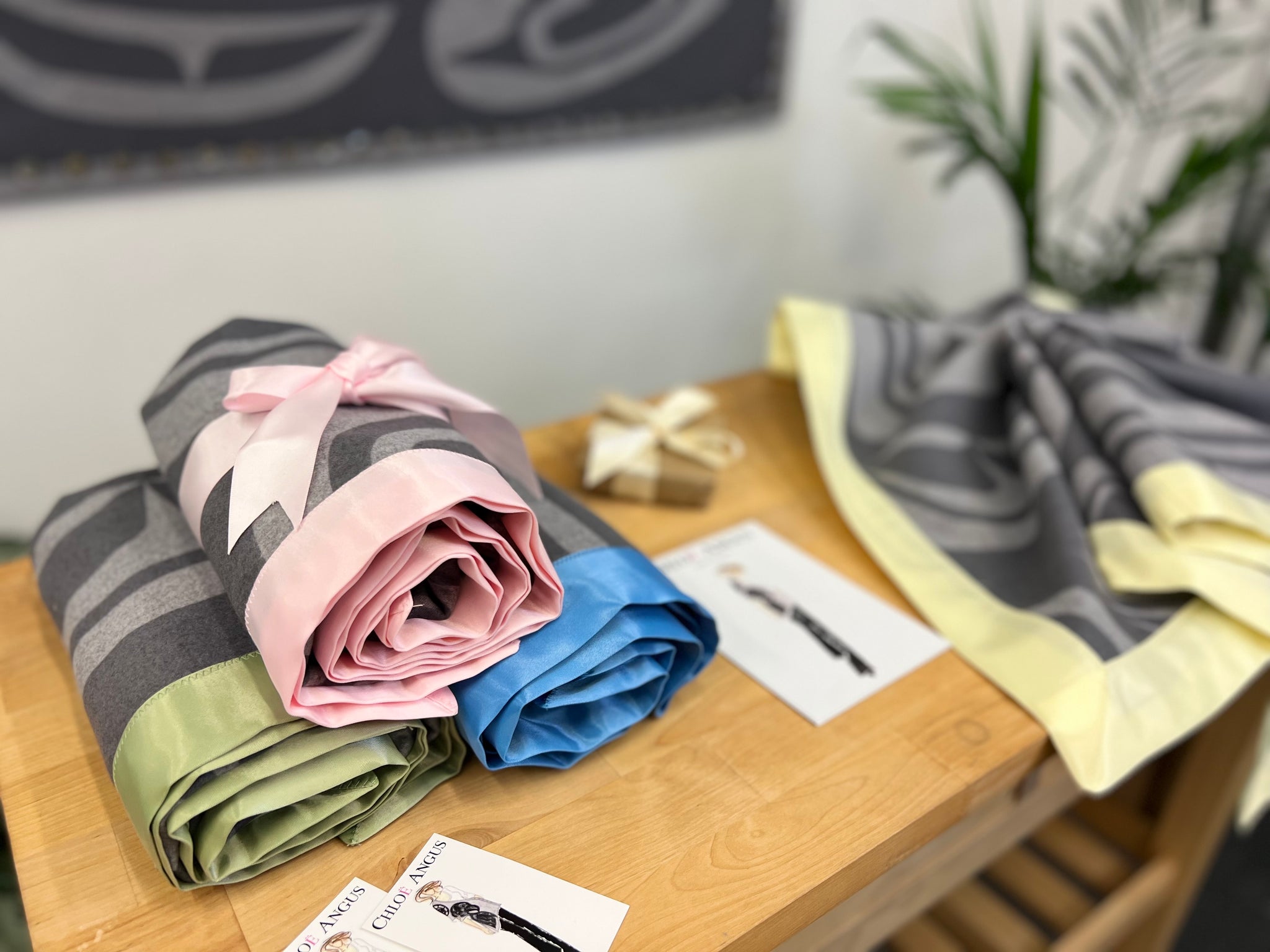 Chloe Angus Design Baby Blankets with Modern print by Clarence Mills