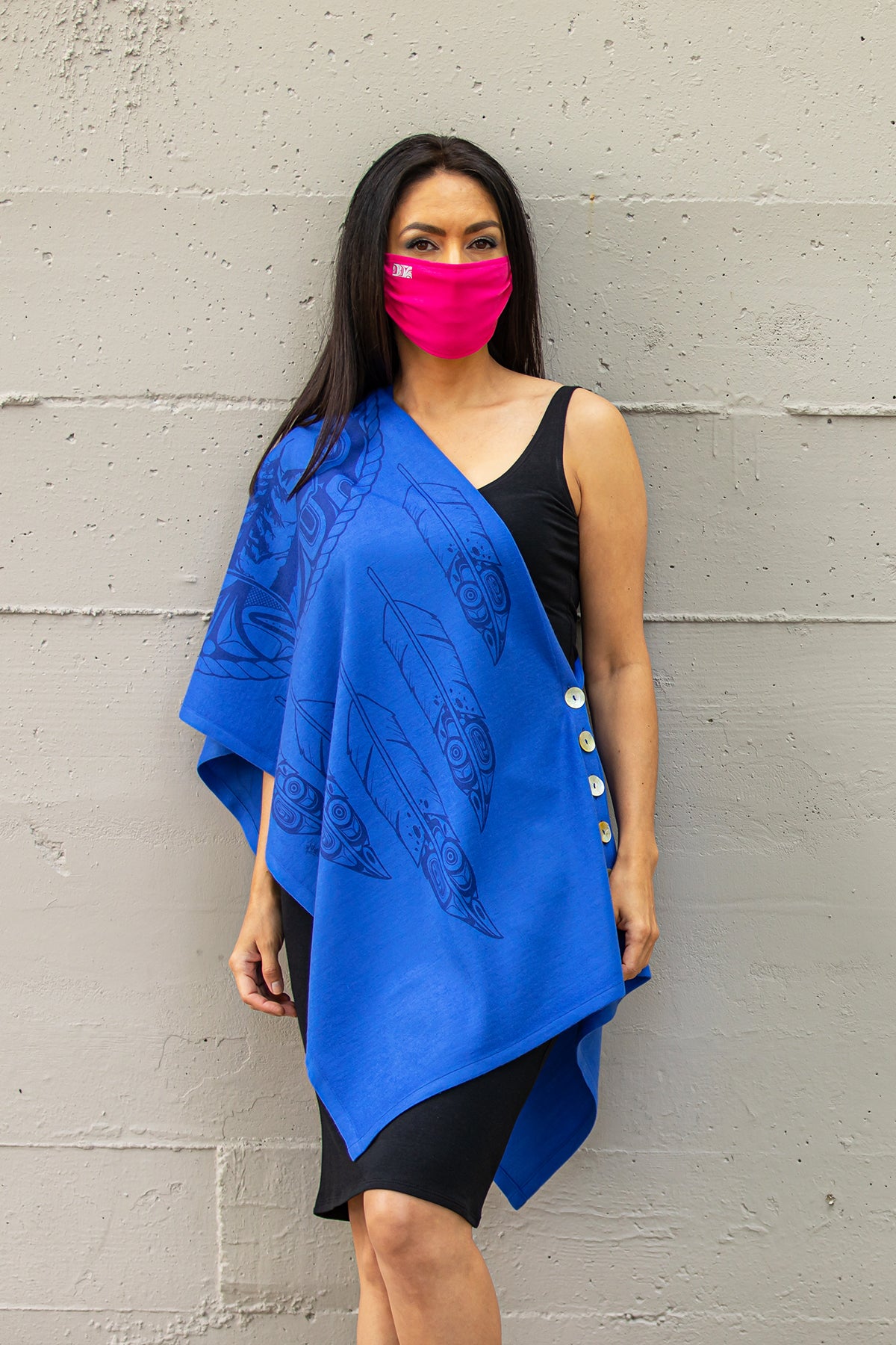 Chloe Angus Design Spirit Wrap with Great Bear Rainforest print by KC Hall