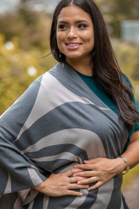 Chloe Angus Design Spirit Wrap with Modern print by Clarence Mills