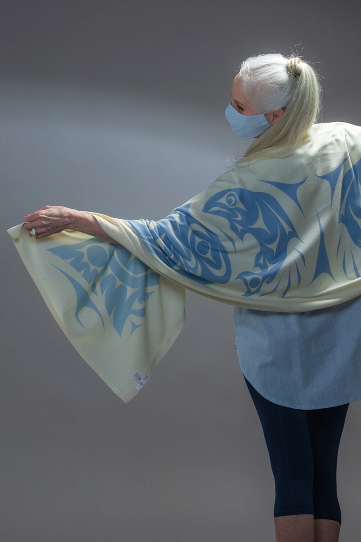 Chloe Angus Design Spirit Wrap with Eternal Connection print by Gerry Sheena