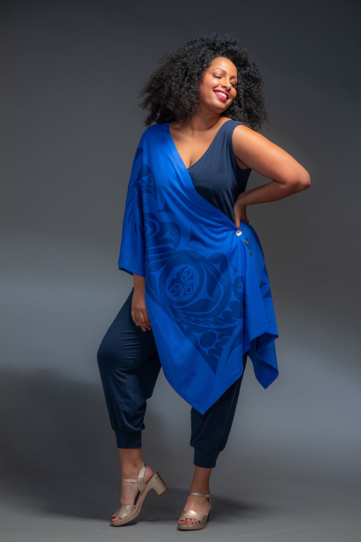 Chloe Angus Design Spirit Wrap with Eternal Connection print by Gerry Sheena